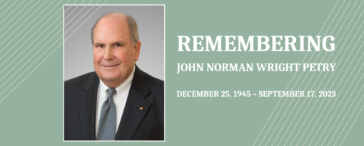 Remembering John Norman Wright Petry