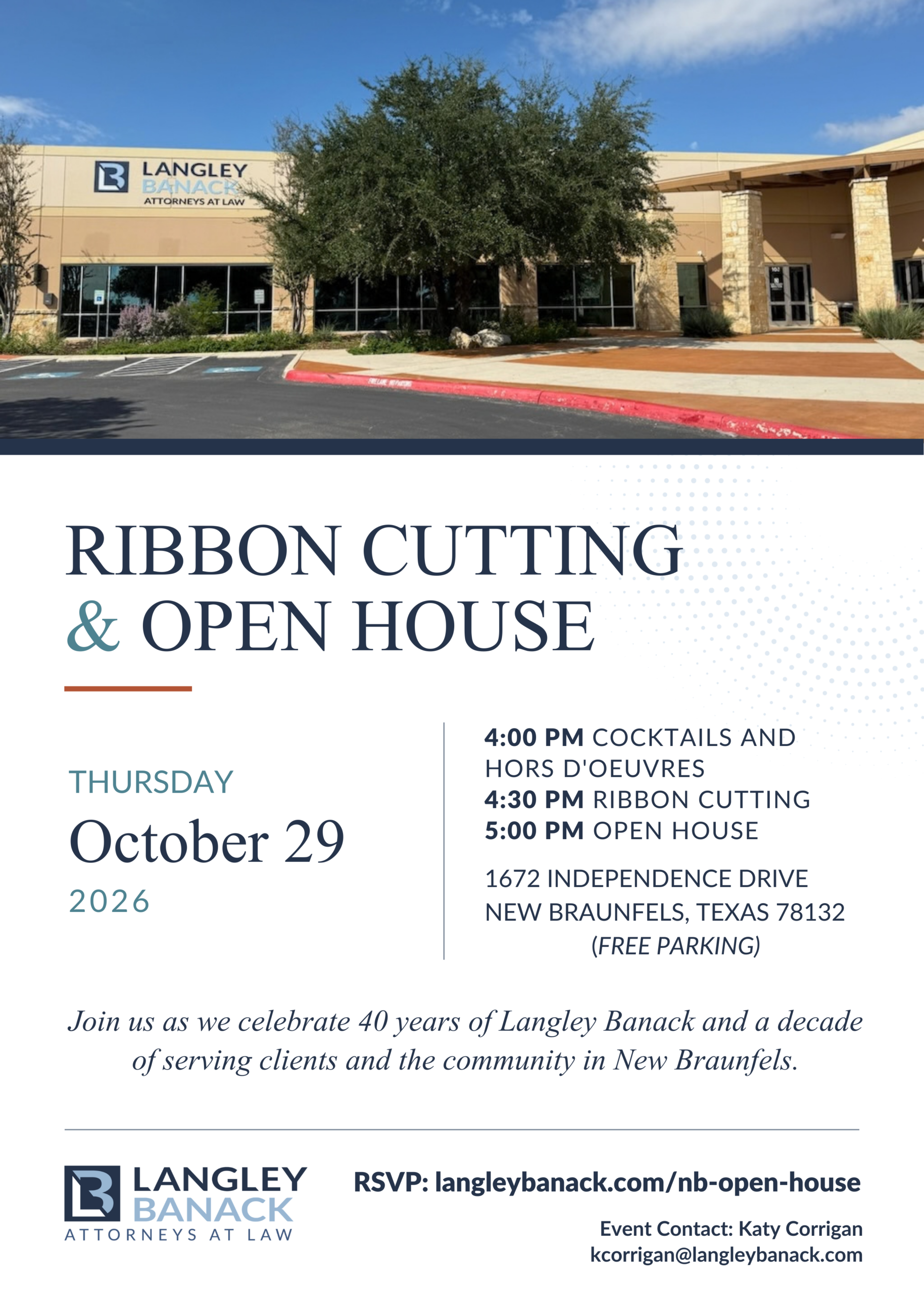 Ribbon Cutting & Open House - October 29, 2026